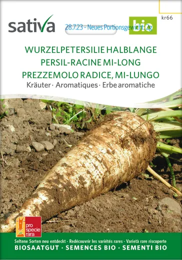Wurzelpetersilie Halblange, Bio